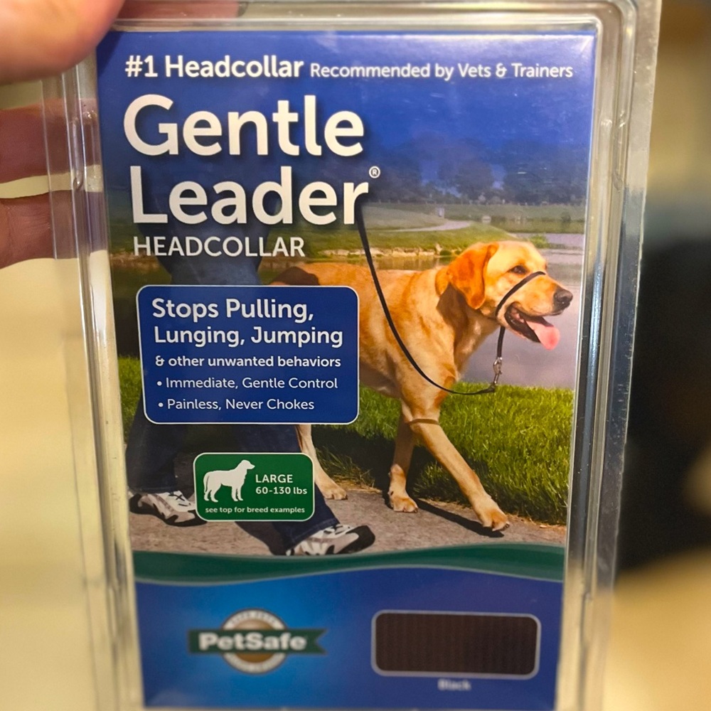 • GENTLE LEADER HEADCOLLAR • LARGE DOGS 60-130lbs • BLACK •